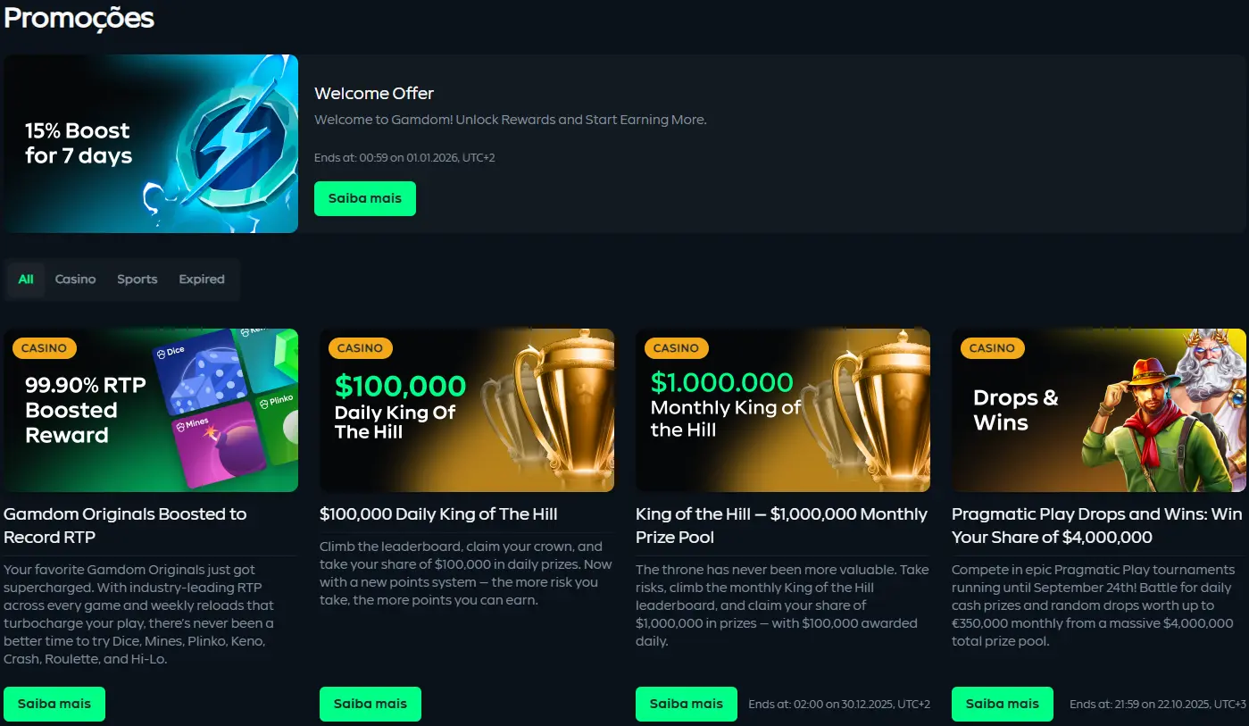 Gamdom bonus